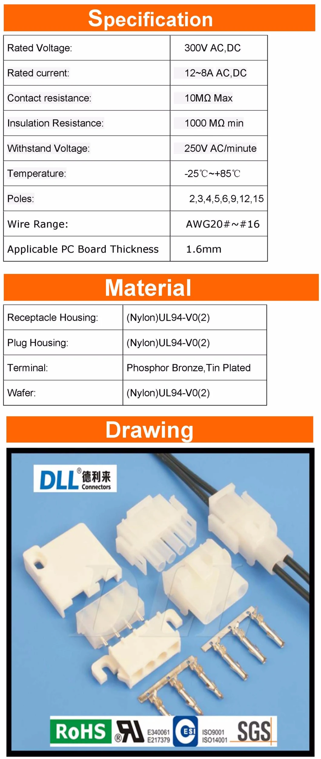 AMP 1586041 - 2 PCB Connectors Wire to Board Right Angle 2pins 0.165 Inch