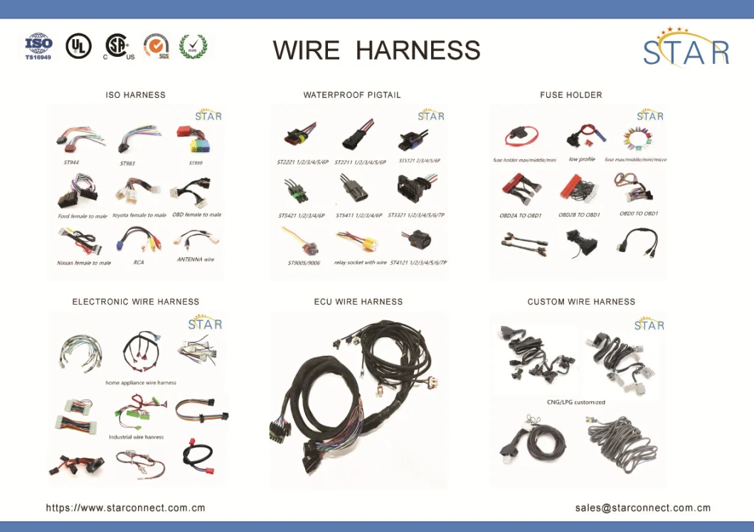 Automotive 6 Pin Waterproof Plug Electrical Cable Car Connector Female Waterproof Auto Electrical Wire to Wire Connectors 7283-7062-40