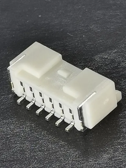 6-poliger Wafer-SMT-Wafer-Leiterplatten-Draht-zu-Platinen-Steckverbinder mit 2,00 mm (0,079 Zoll) Rastermaß, 90°, einreihig